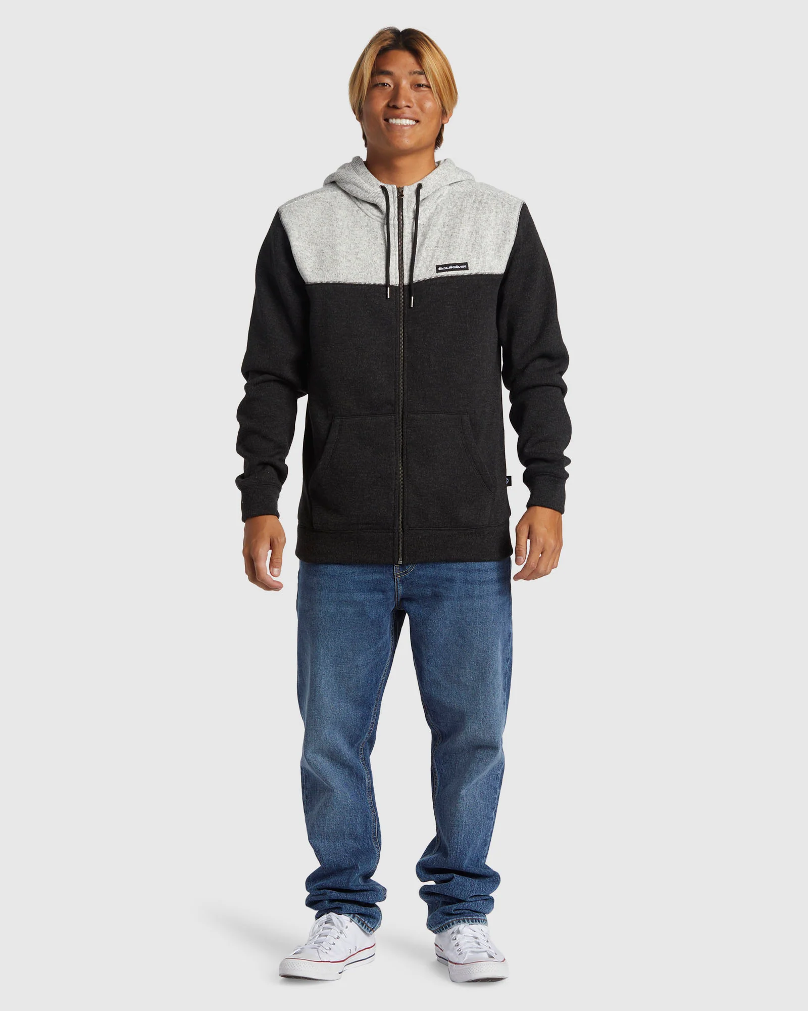 Mens Keller Block Zip-Up Hoodie