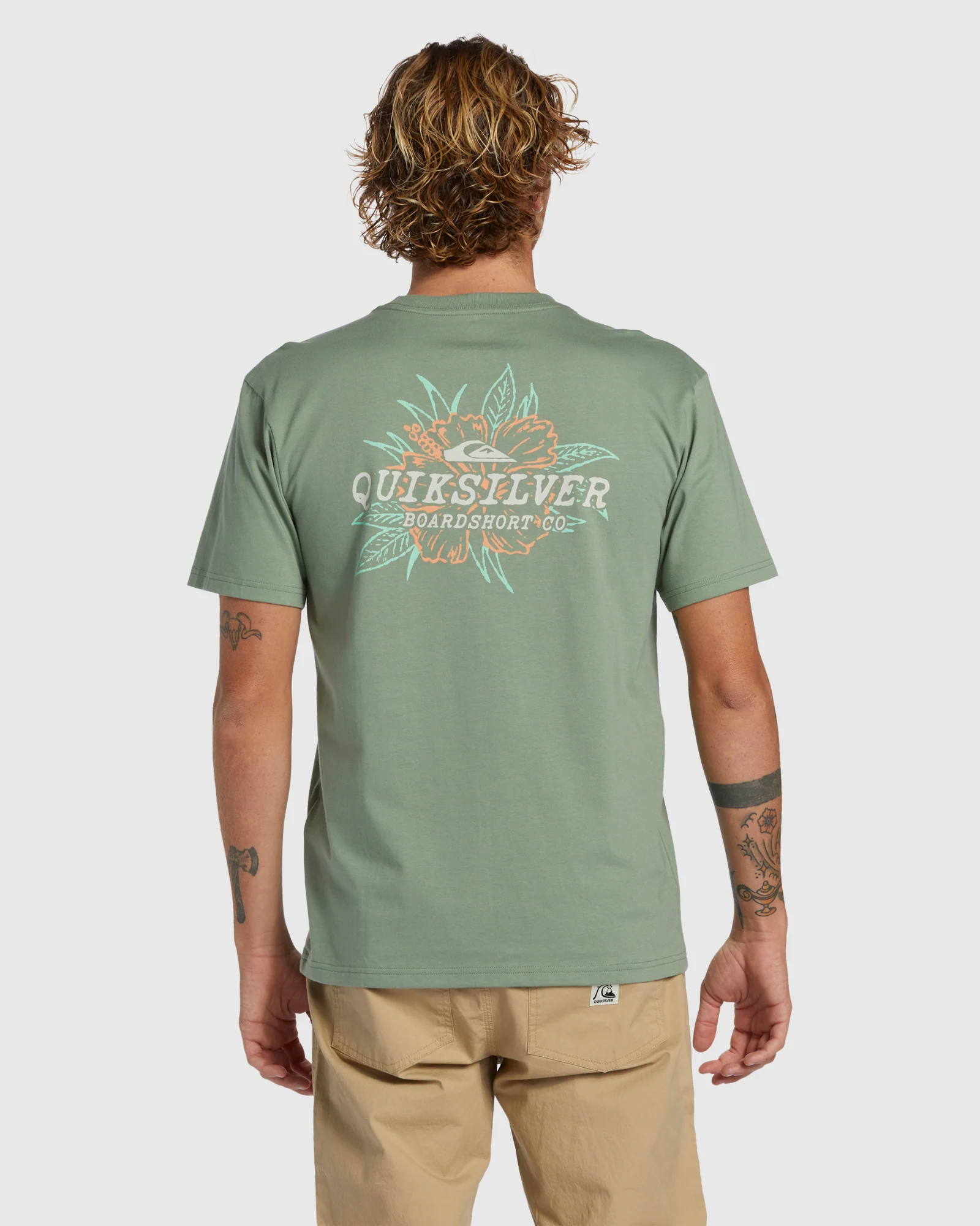 Mens Hibiscus Short Sleeve T-Shirt