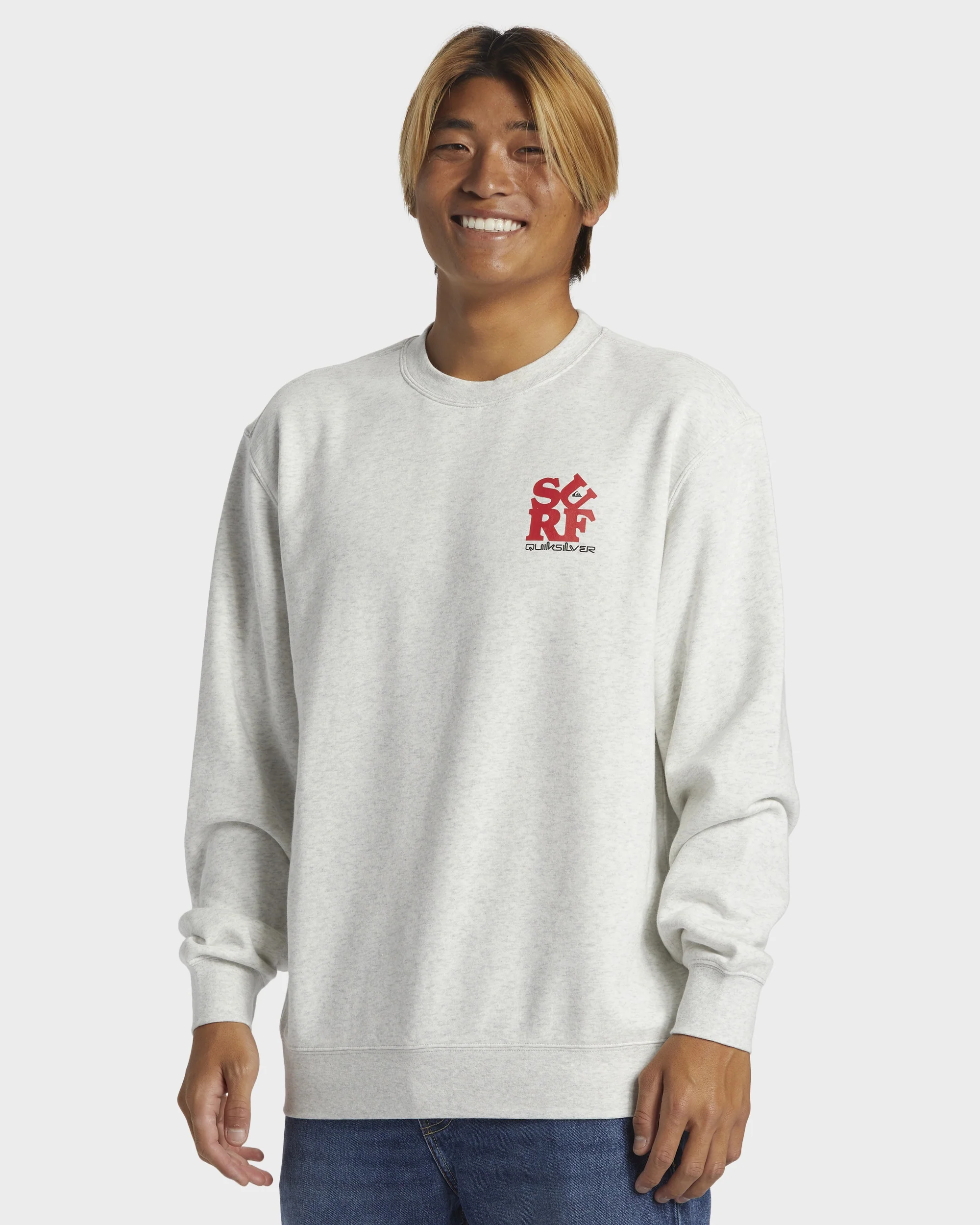Mens Graphic Mix Pullover Sweatshirt