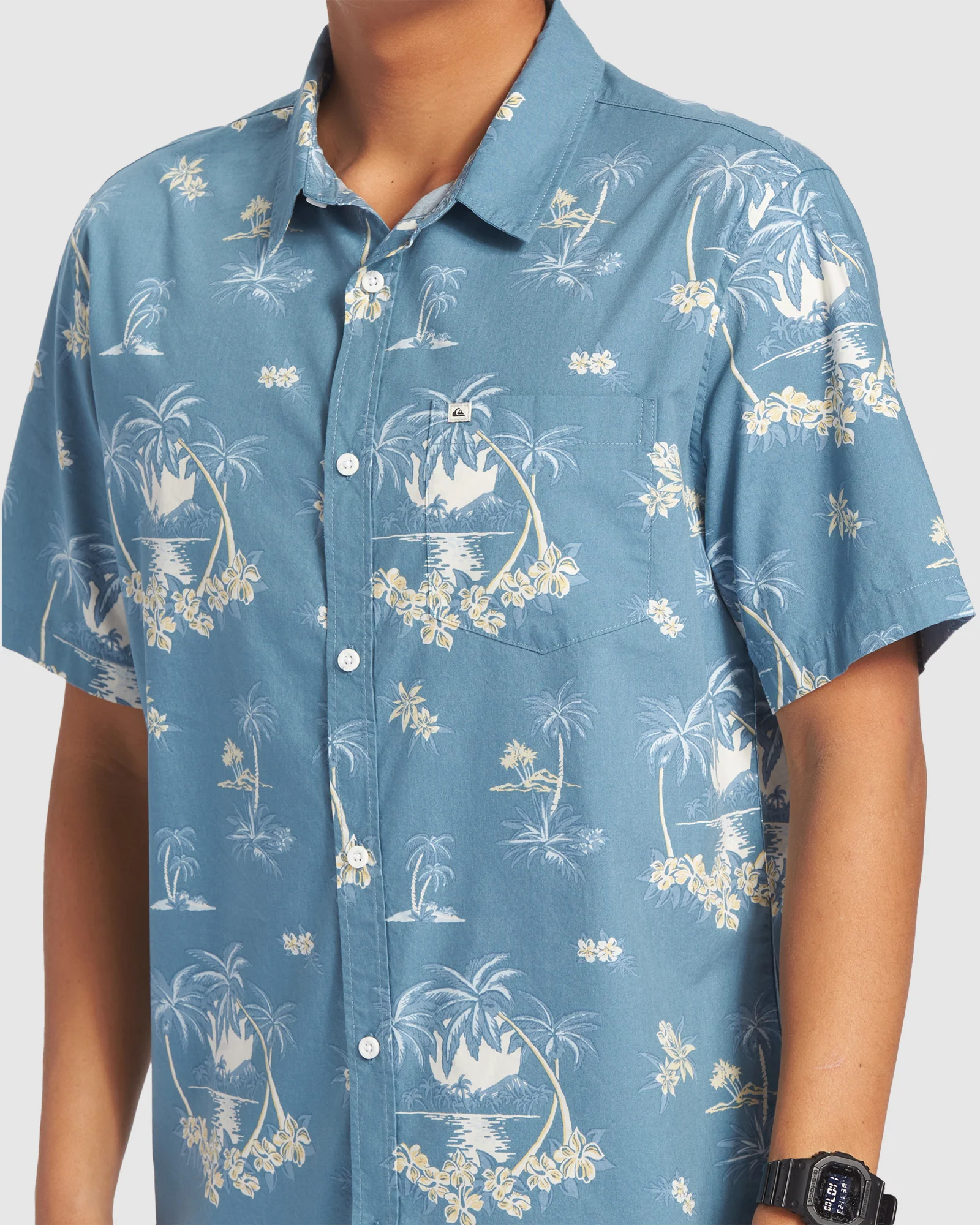 Mens Palm Spritz Short Sleeve Shirt