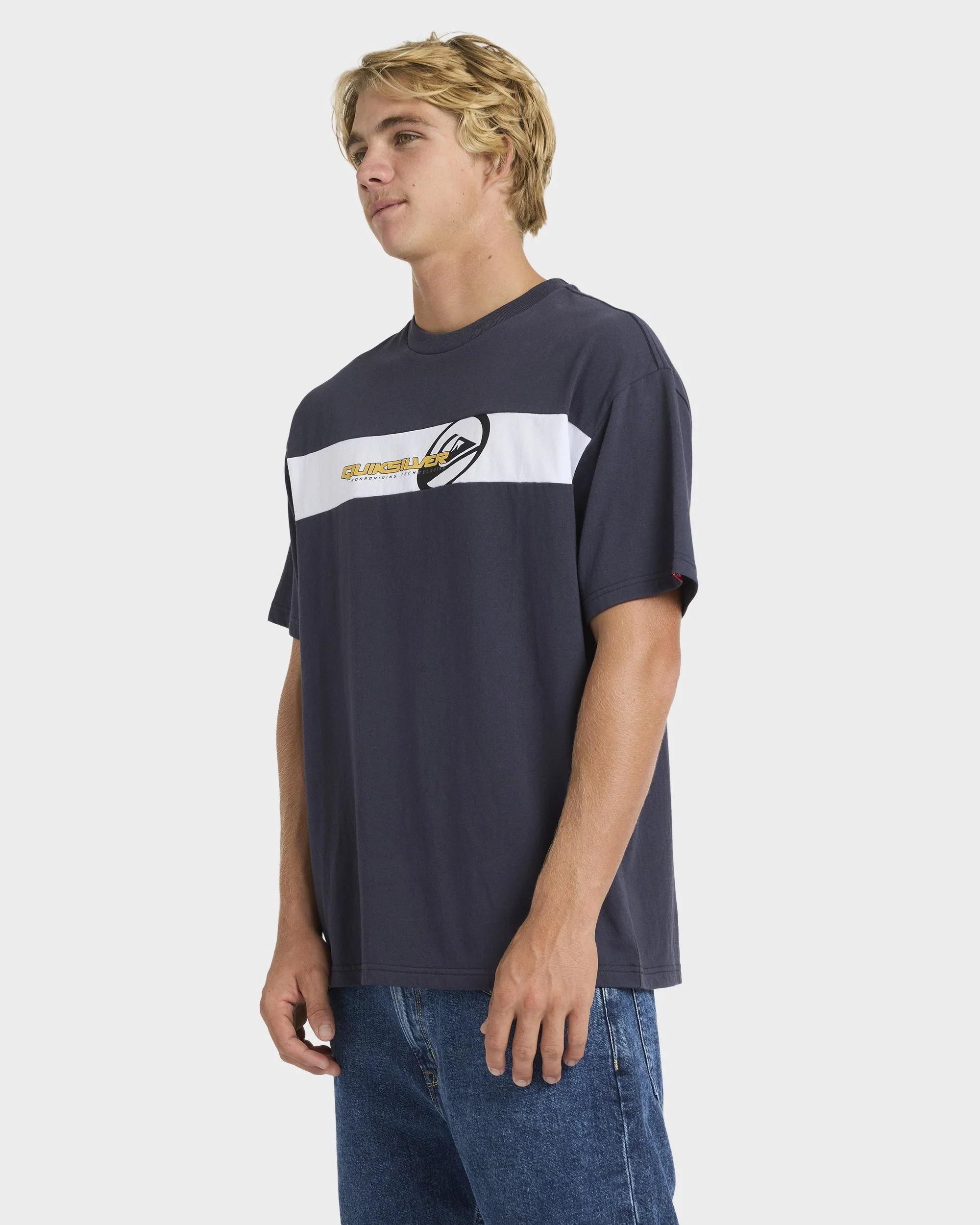 Mens Tilt Panel Knit T-Shirt