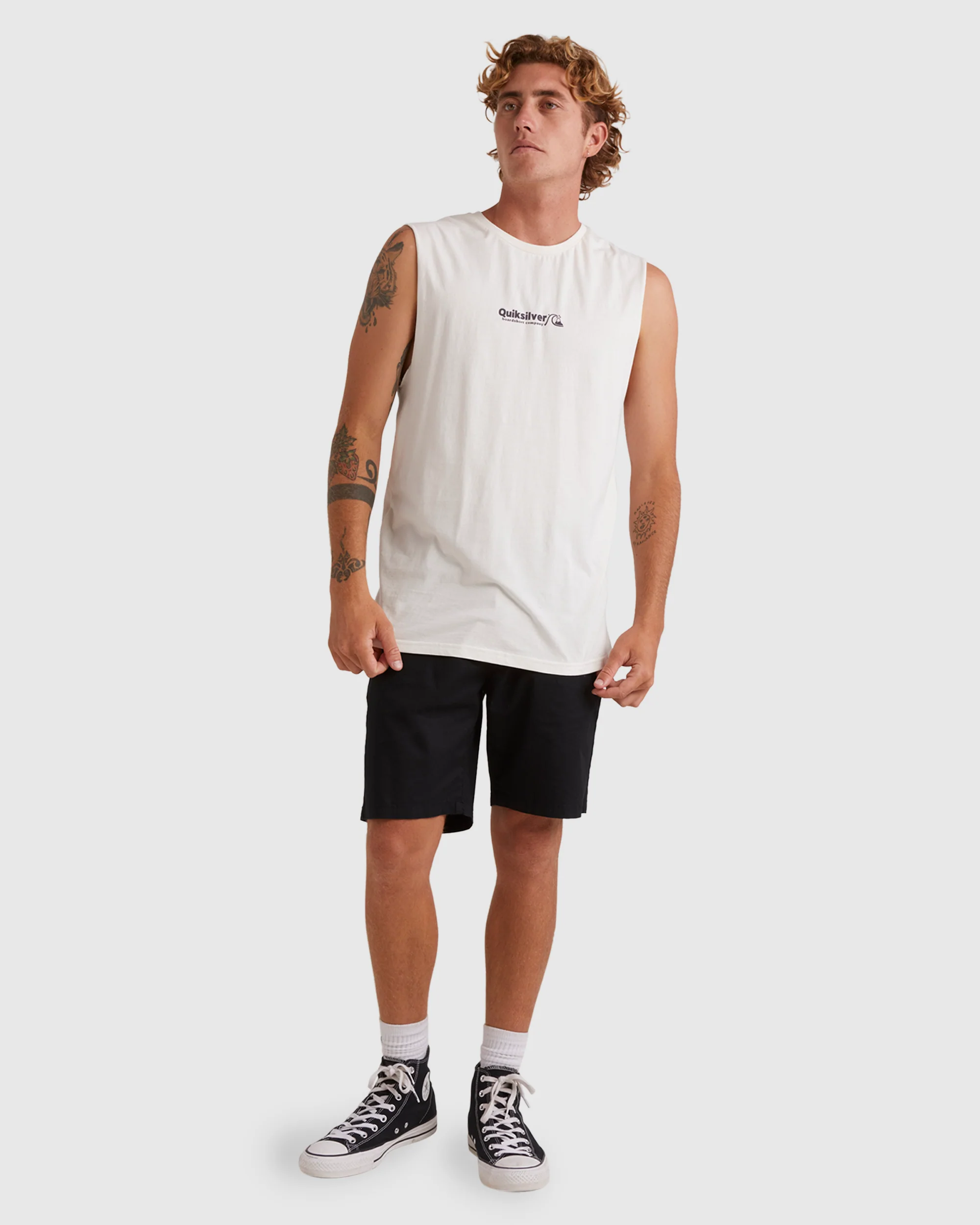 Mens Triple Up Sleeveless Muscle T-Shirt