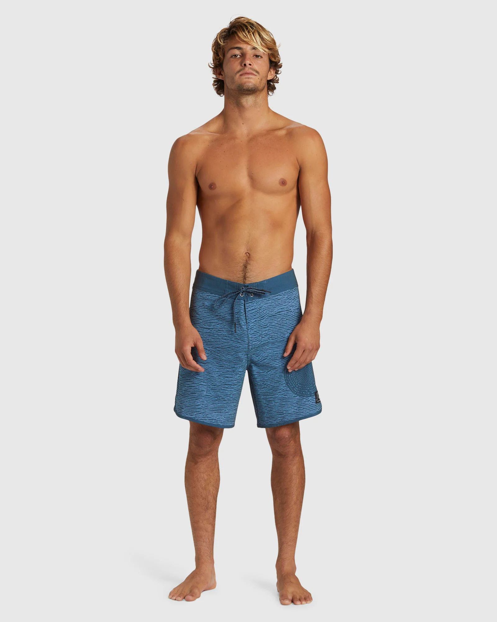 Mens Scallop Blank Canvas 18 Boardshorts