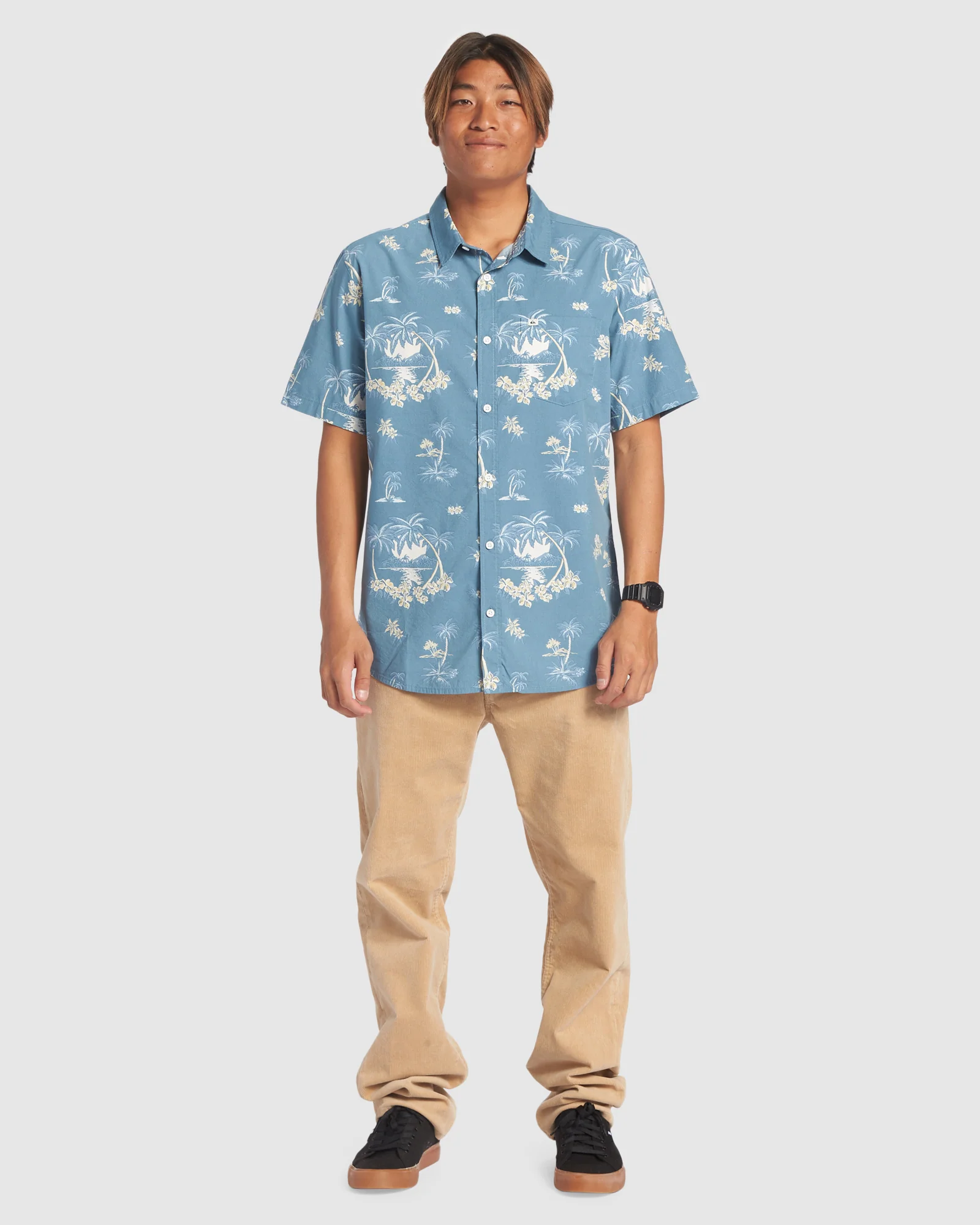 Mens Palm Spritz Short Sleeve Shirt