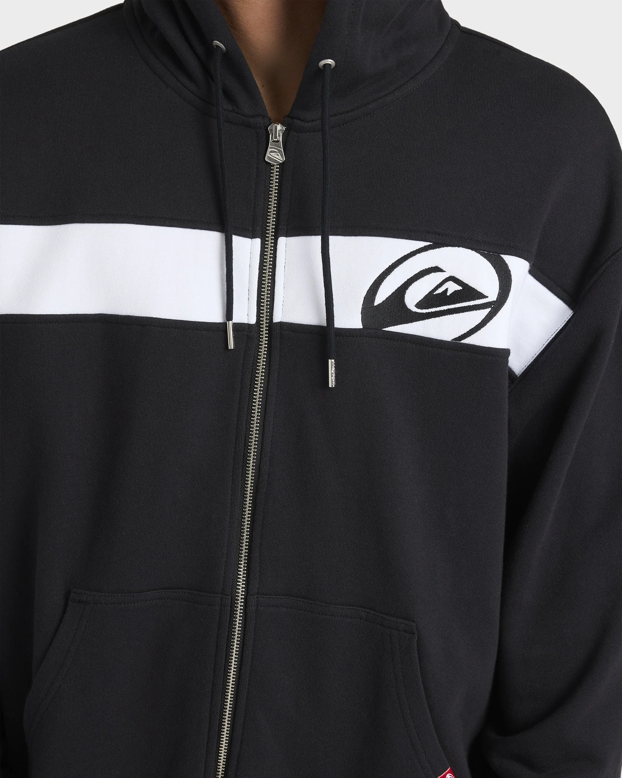 Mens Tilt Panel Zip Up Hoodie