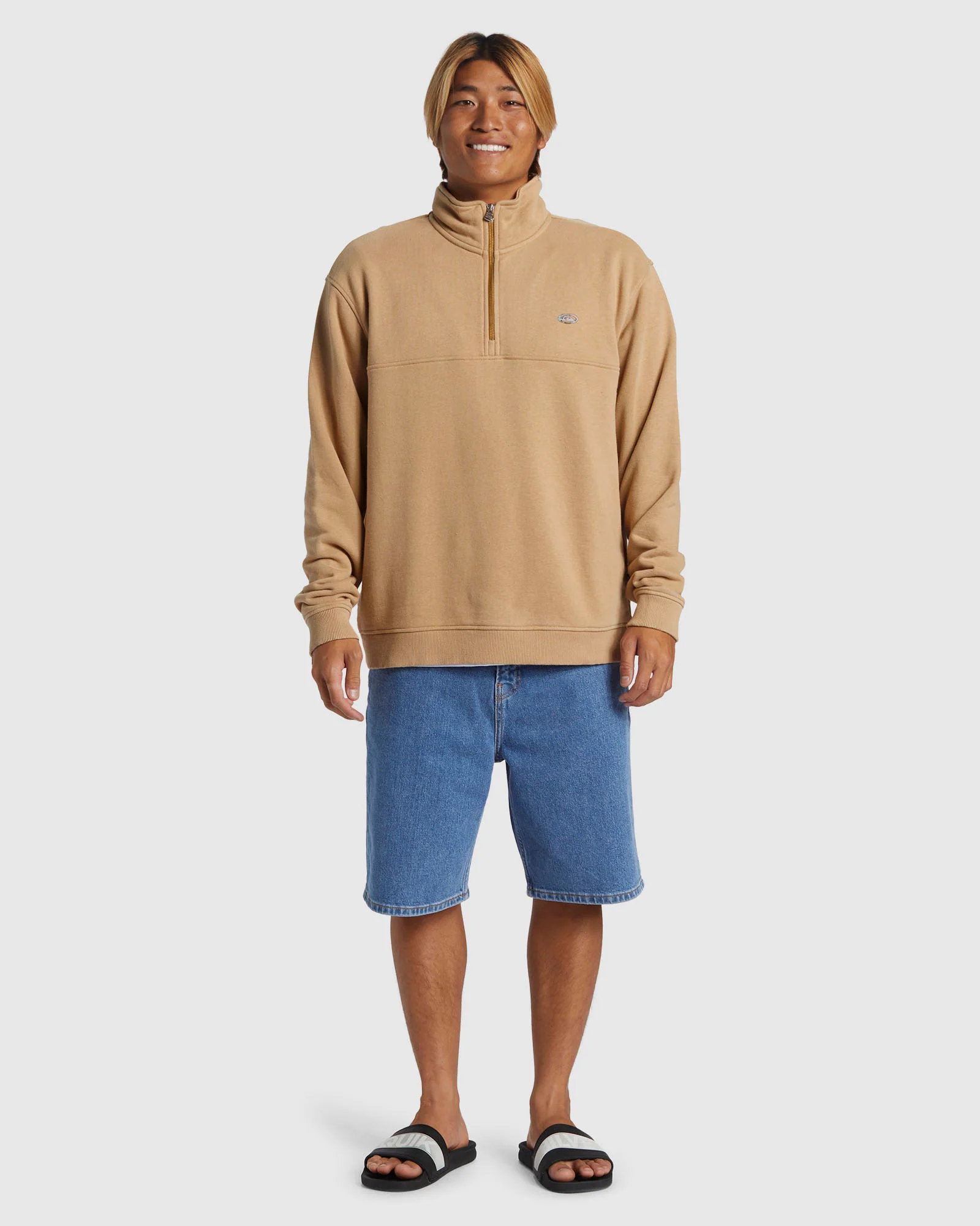 Mens Saturn Chrome Half Zip Sweatshirt