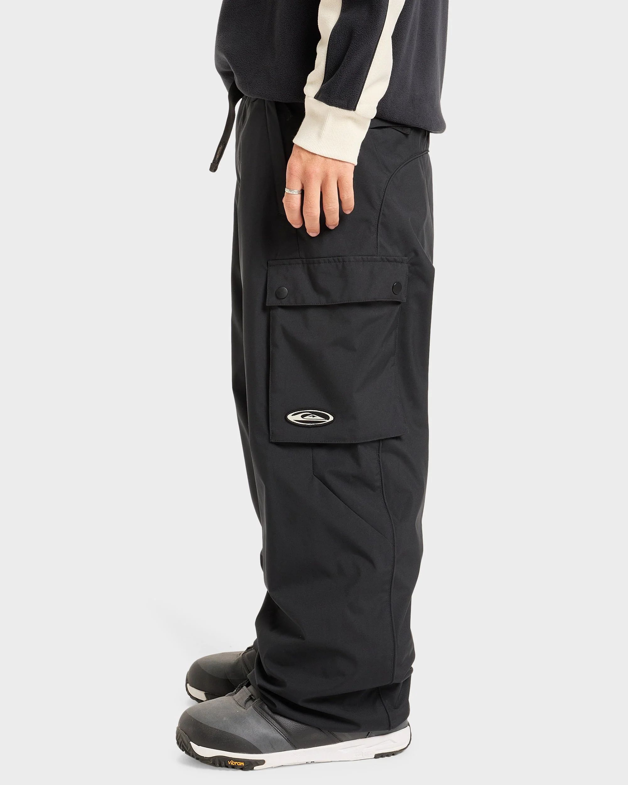 Mens Snow Down Cargo Snow Pants