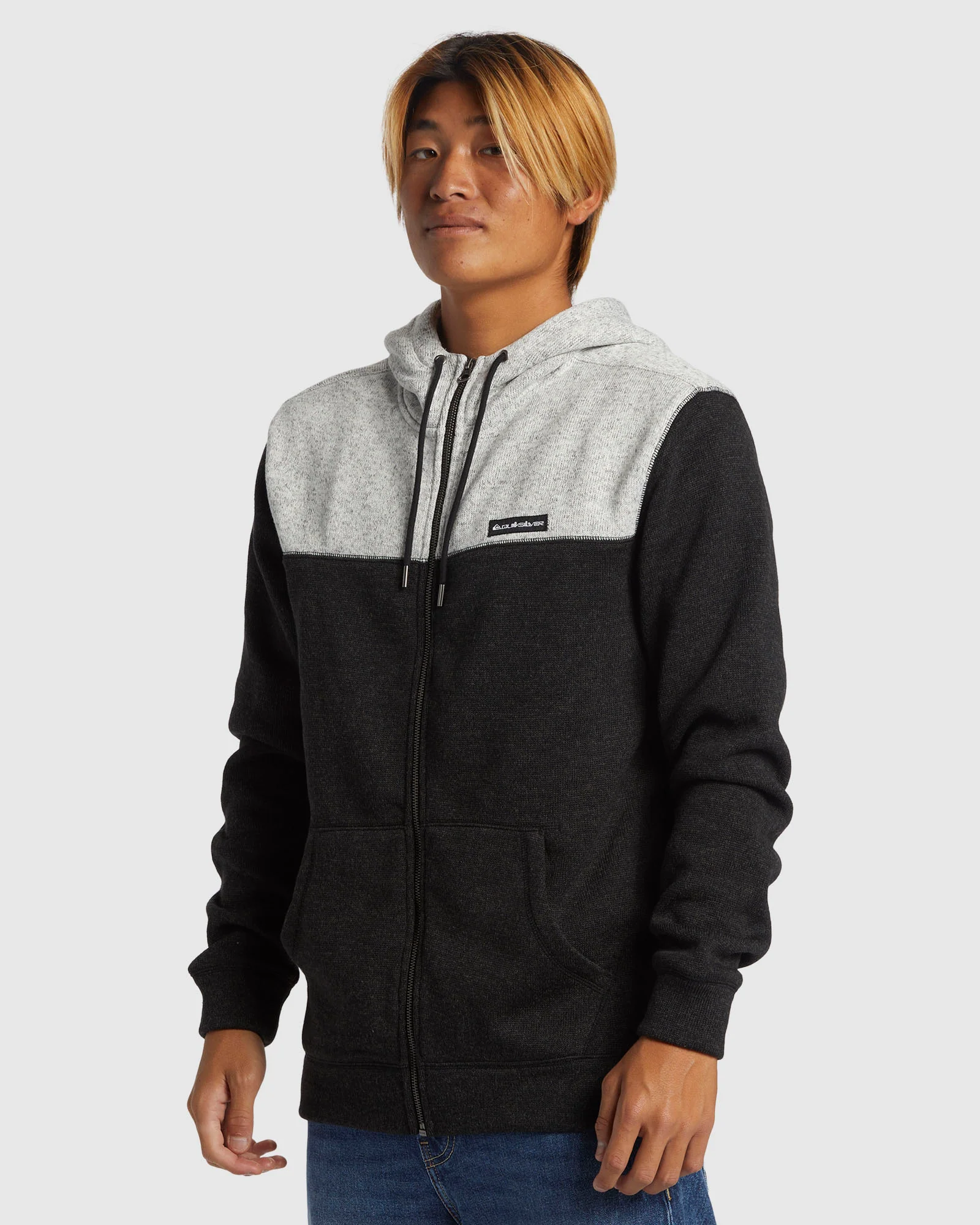 Mens Keller Block Zip-Up Hoodie