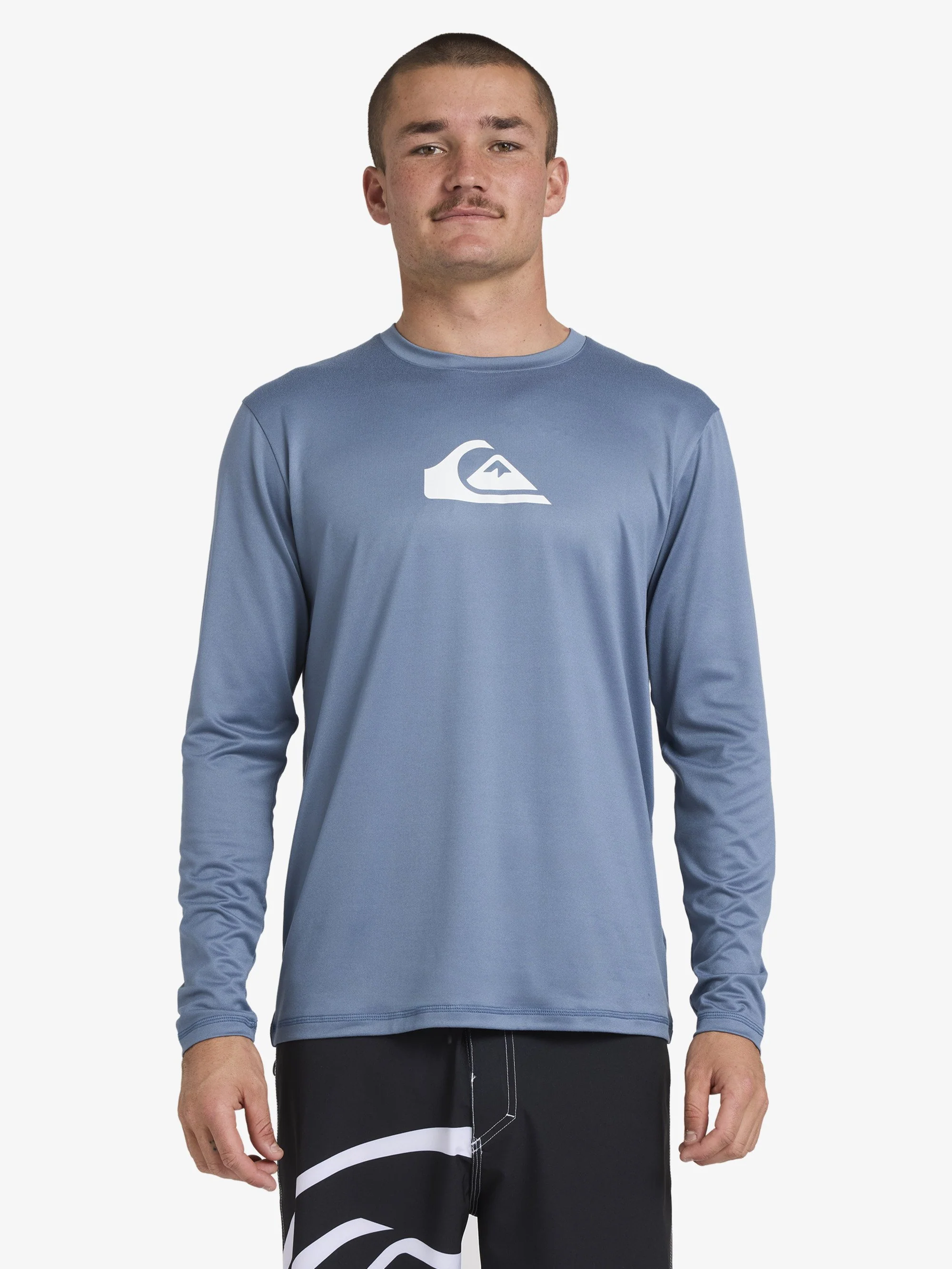 Mens Solid Streak Long Sleeve Surf Shirt