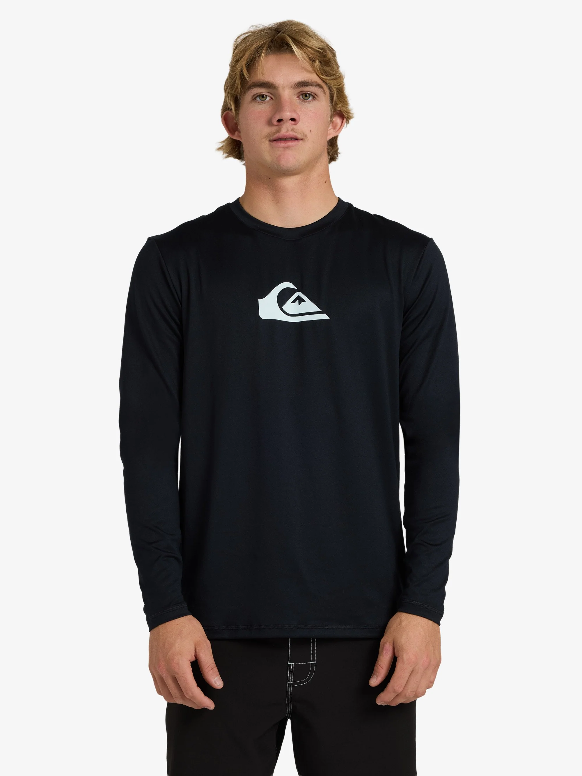 Mens Solid Streak Long Sleeve Surf Shirt