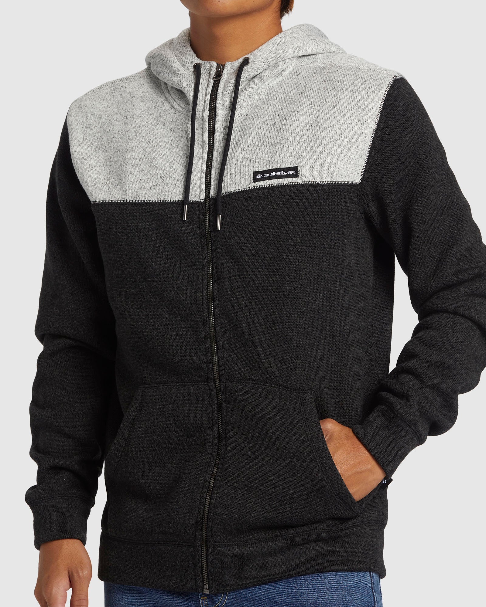 Mens Keller Block Zip-Up Hoodie