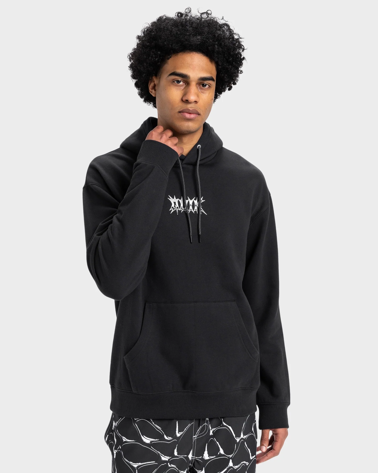 Mens Chrome Lightning Pullover Hoodie