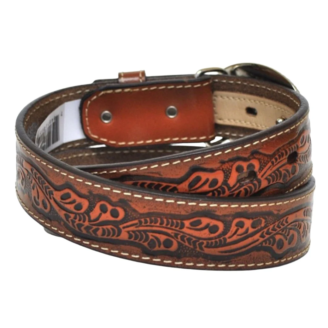Nocona Belt Boy's Leather With Bullrider Buckle Belt