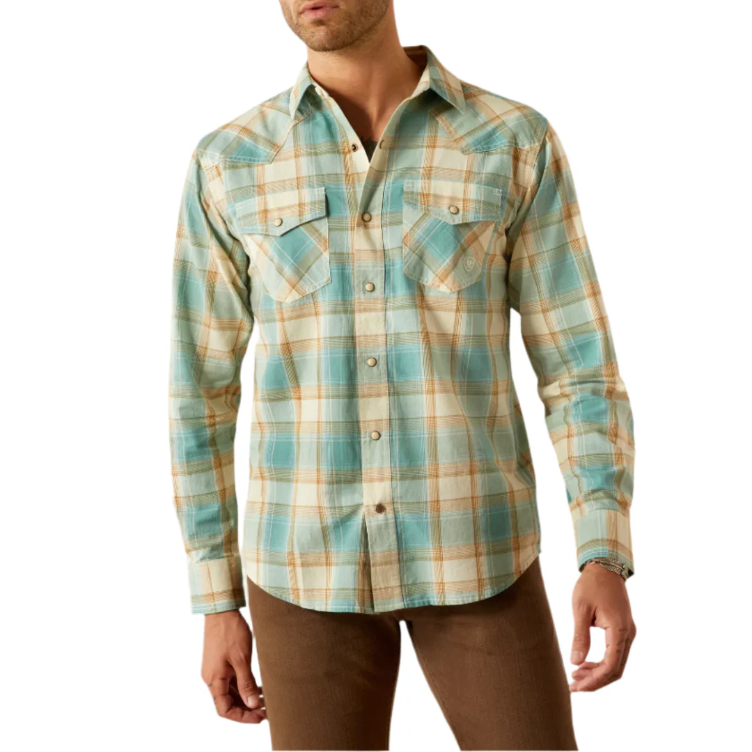 Ariat Men's Retro Plaid Long Sleeve Button Shirt