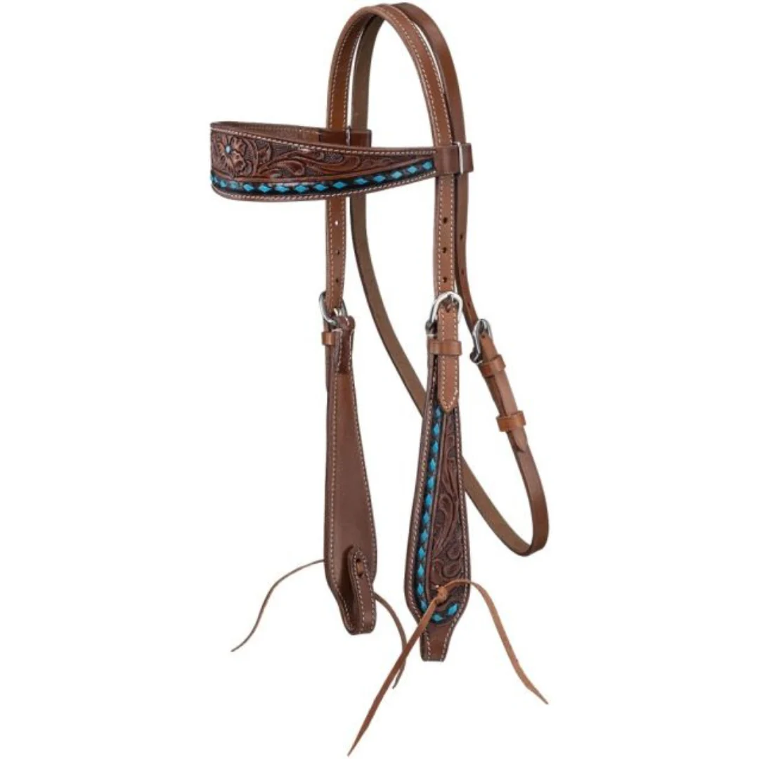 Tough 1 Silver Royal Ranahan Browband Headstall