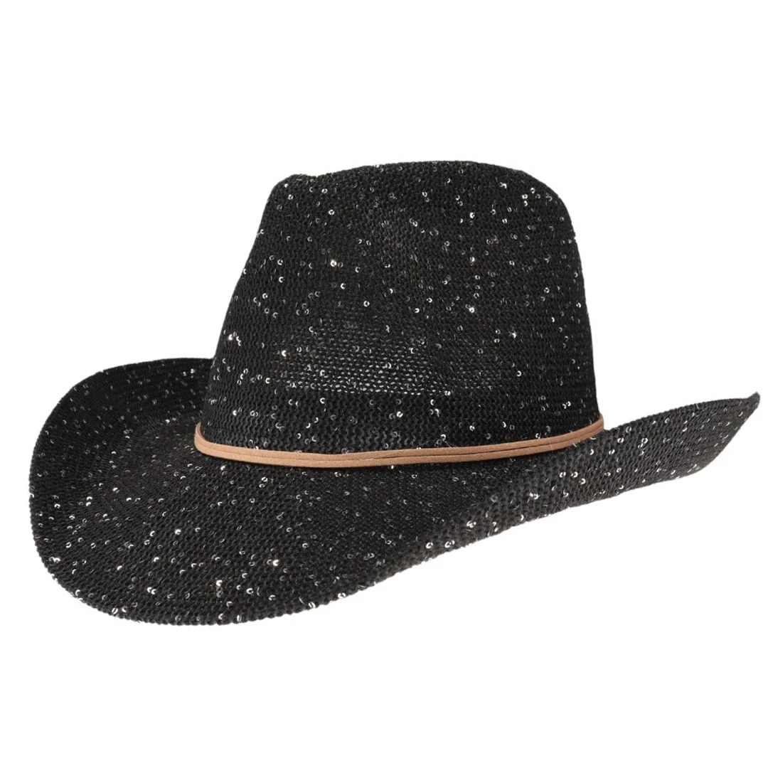 C.C Brand Women's Vegas Sequin Cowboy Hat