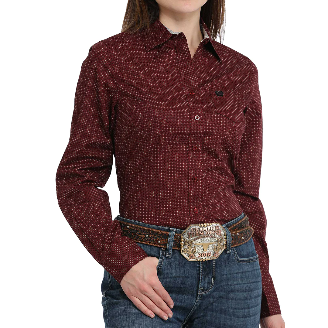 Cinch Women's Geometric Print Button-Down Western Shirt