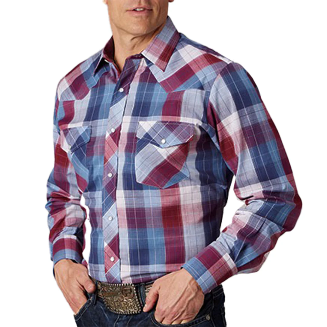 Roper Men's Plaid Snap Shirt