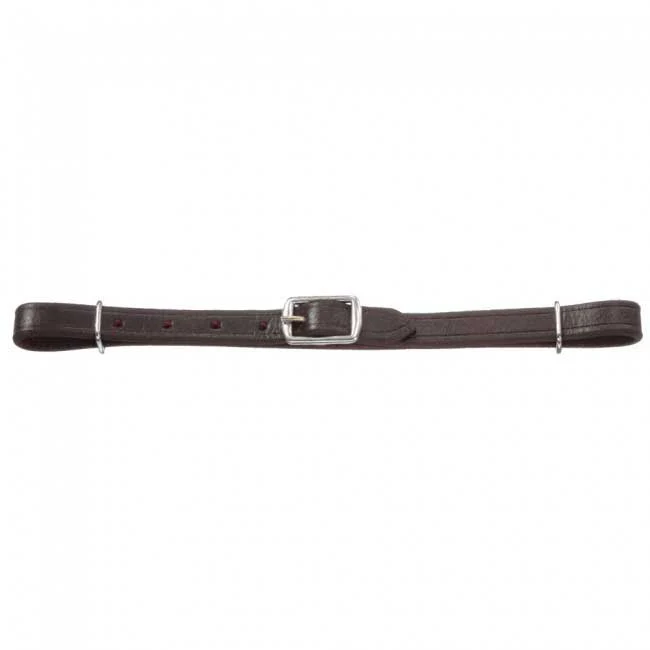 Tough-1 Flat Leather Curb Strap