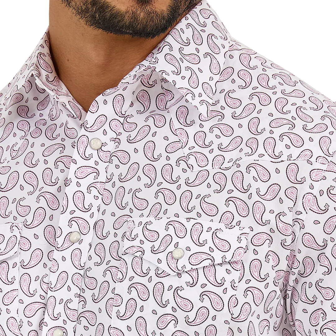 Wrangler Men's 20X Competition Advanced Comfort Paisley Long Sleeve Snap Shirt