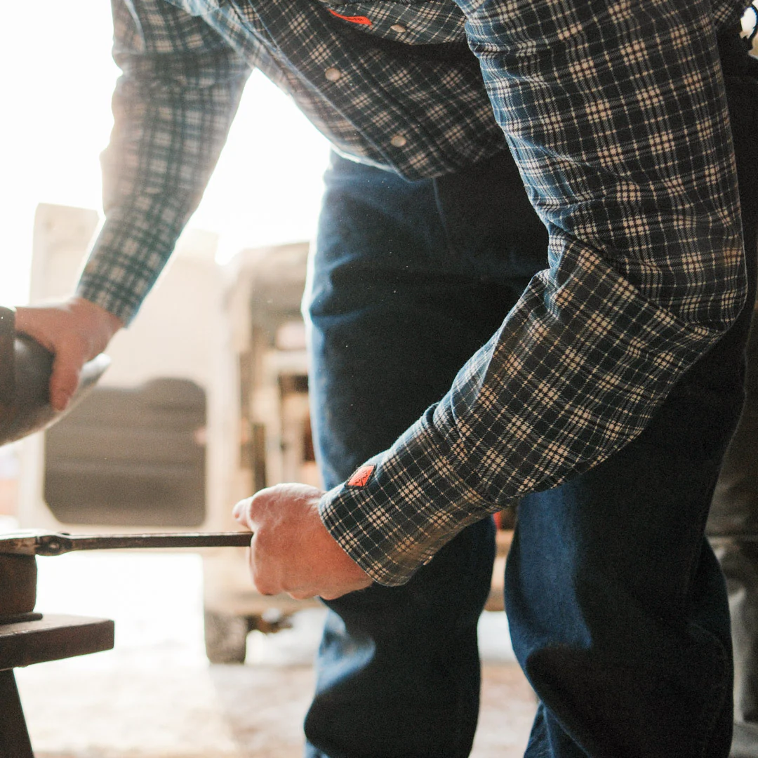 Wrangler Men's Flame Resistant Plaid Work Shirt