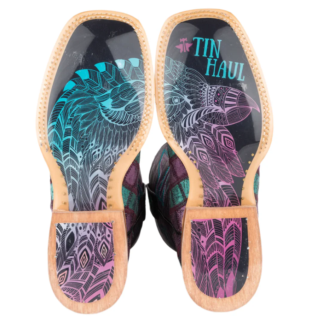 Tin Haul Women's Chevron With Eagle Sole Cowgirl Boots