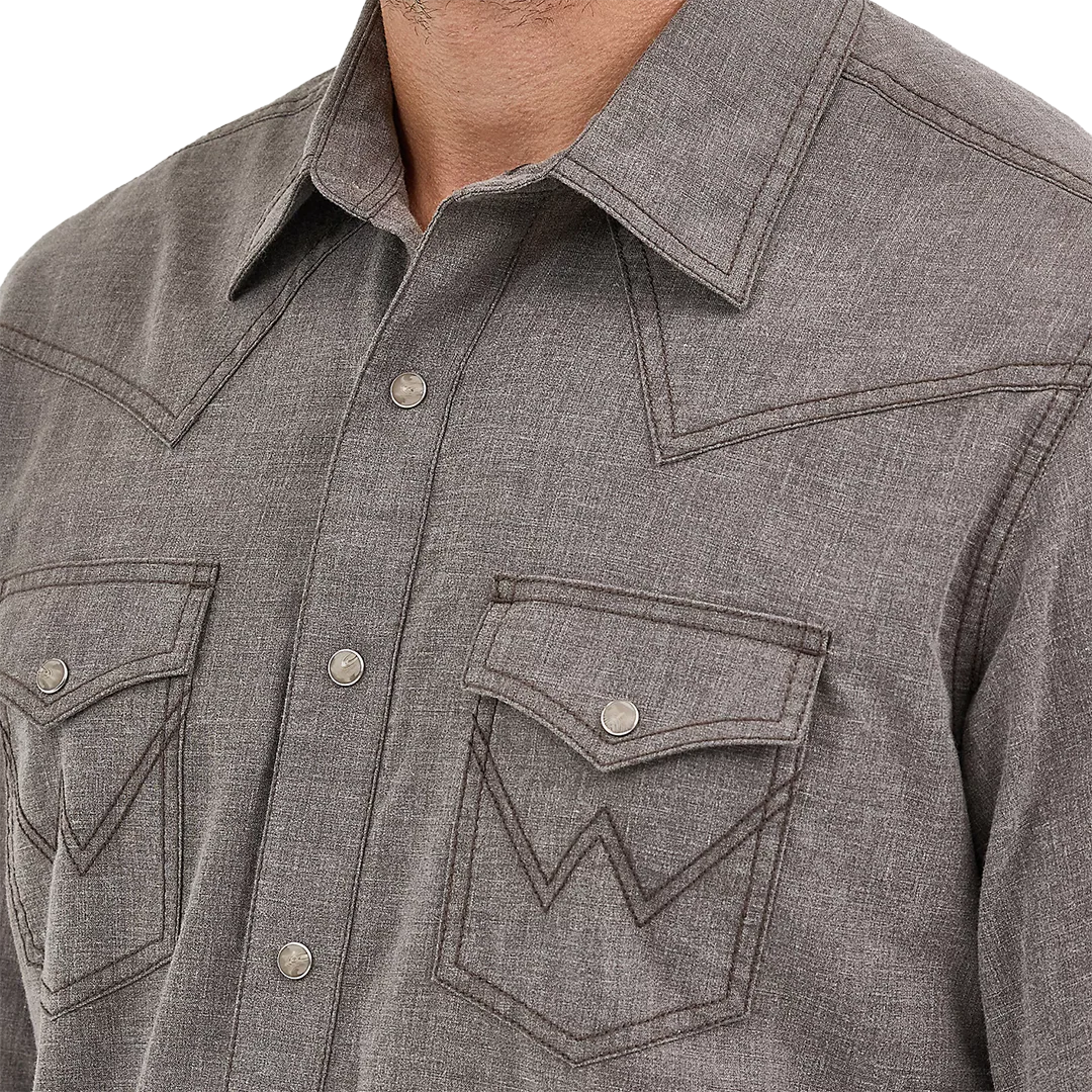 Wrangler Men's Retro Premium Long Sleeve Snap Solis Shirt