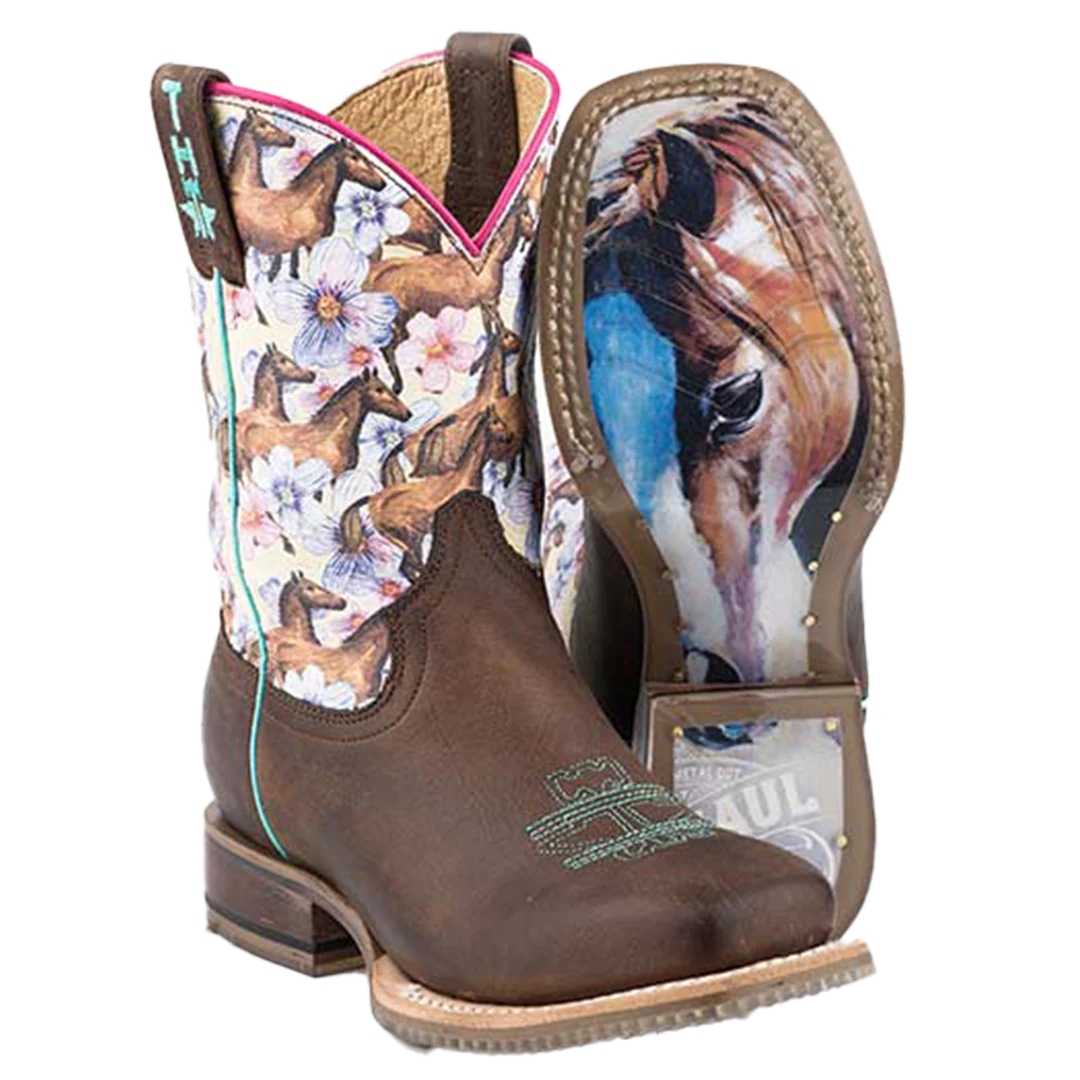 Tin Haul Girls' Best Friend Sole Cowgirl Boots