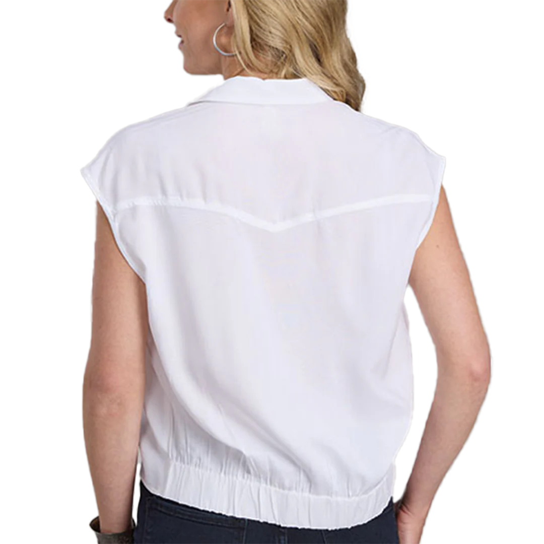 Roper Women's Embroidered Flower Print Sleeveless Shirt