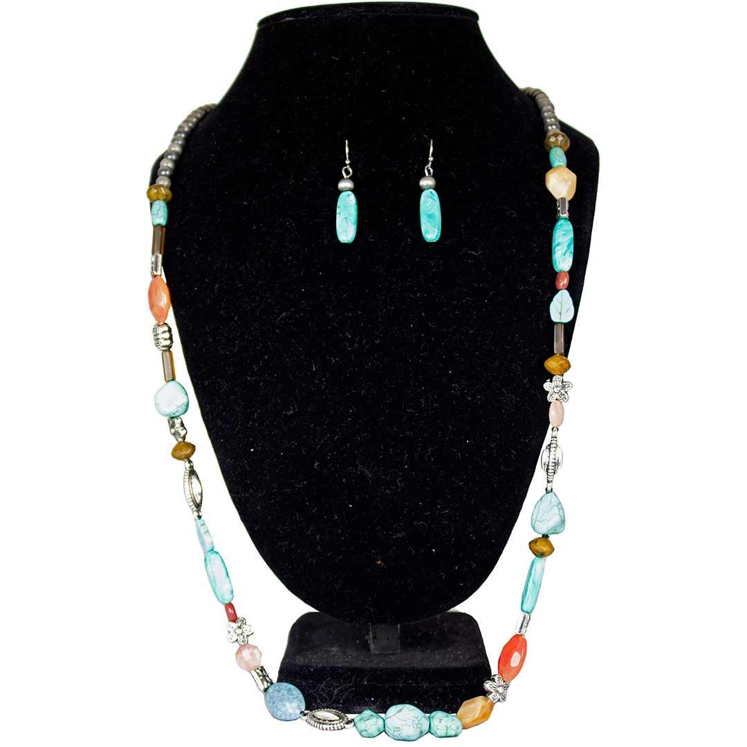 Wyo-Horse Natural Stones Beaded Jewelry Set