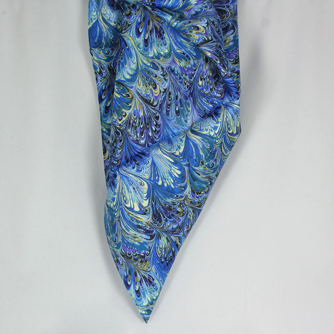 Austin Accent Peacock Feather Wild Rag Scarf