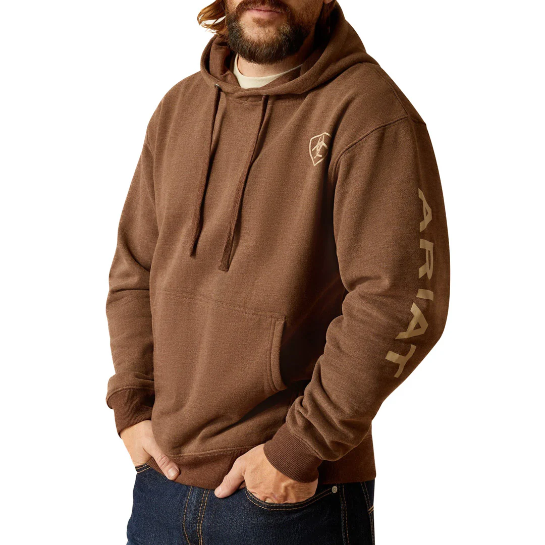 Ariat Men's Logo Hoodie in Brown