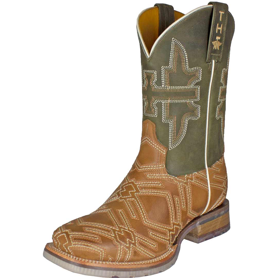 Tin Haul Men's Logo Stitch Cowboy Boots