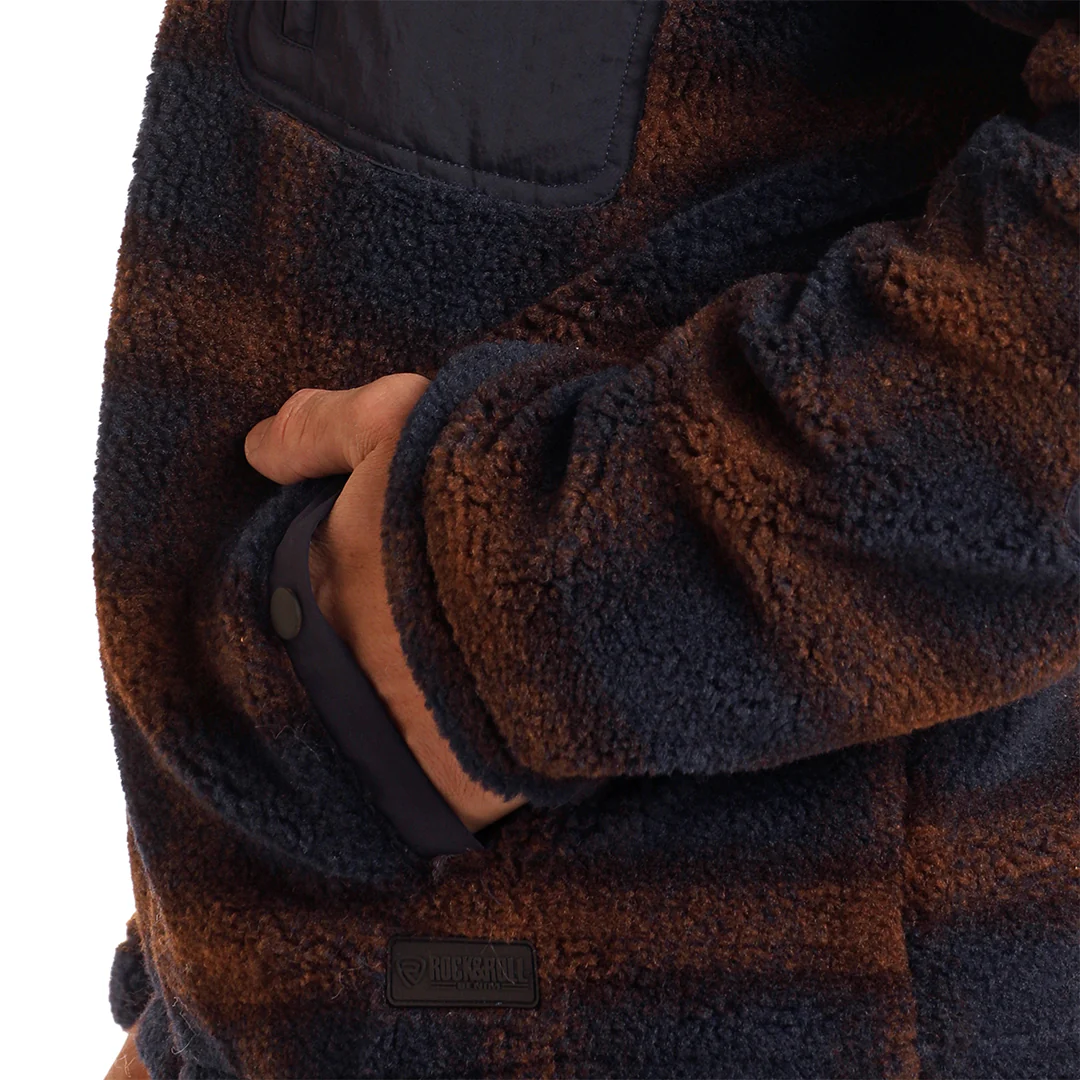 Rock & Roll Denim Men's Plaid Berber Jacquard Jacket