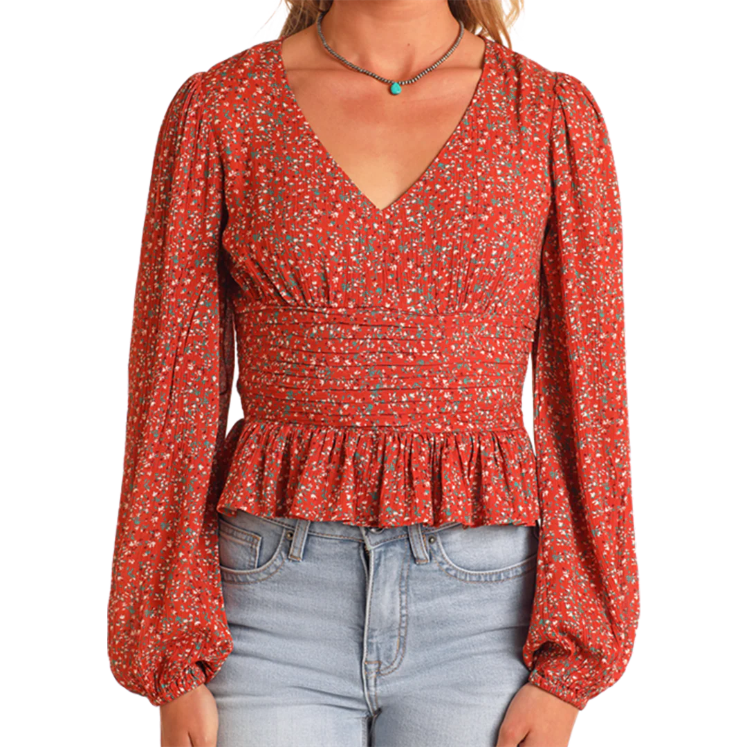 Rock & Roll Denim Women's Wrap Blouse