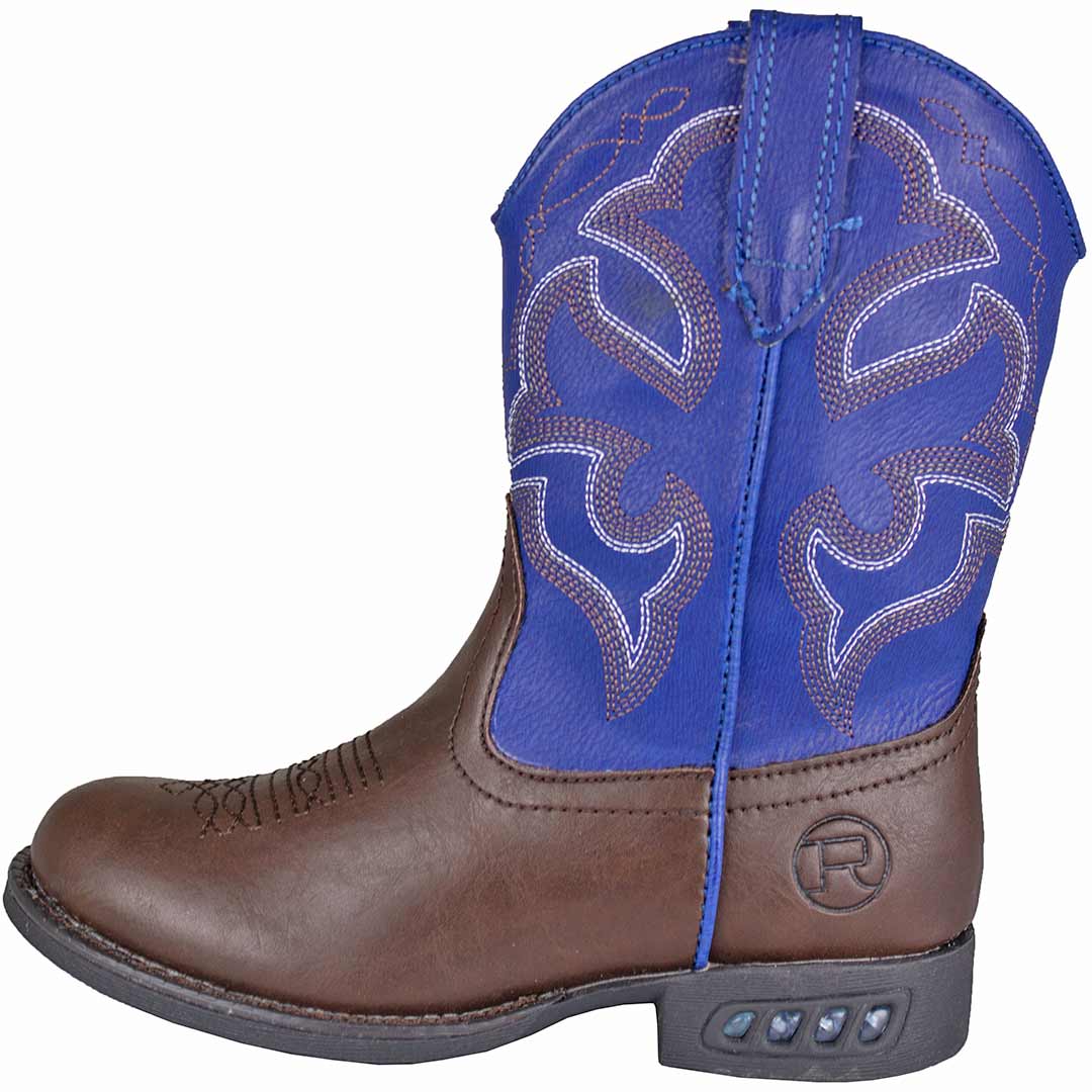 Roper Boys' Lighting Round Toe Light Up Cowboy Boots