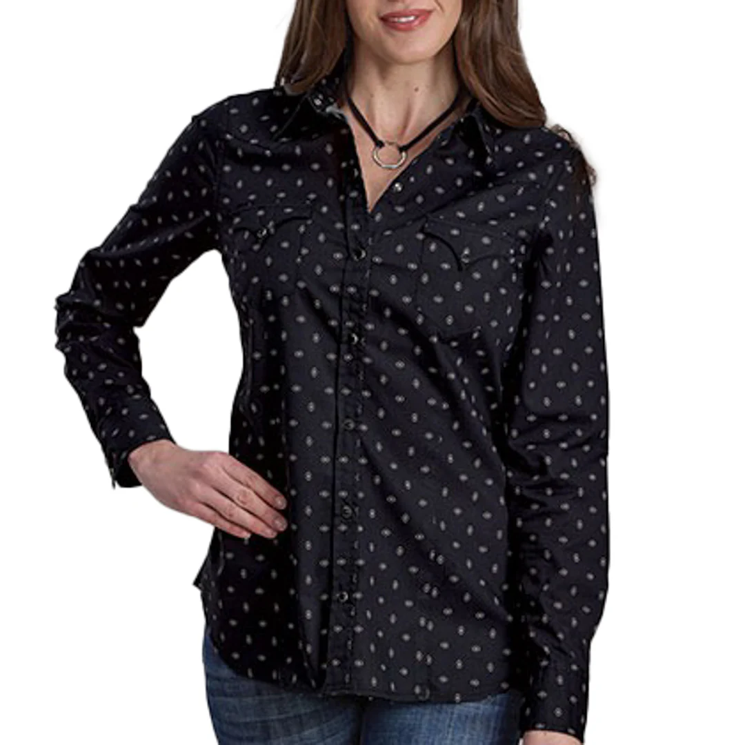Roper Women's Broken Diamond Print Snap Shirt