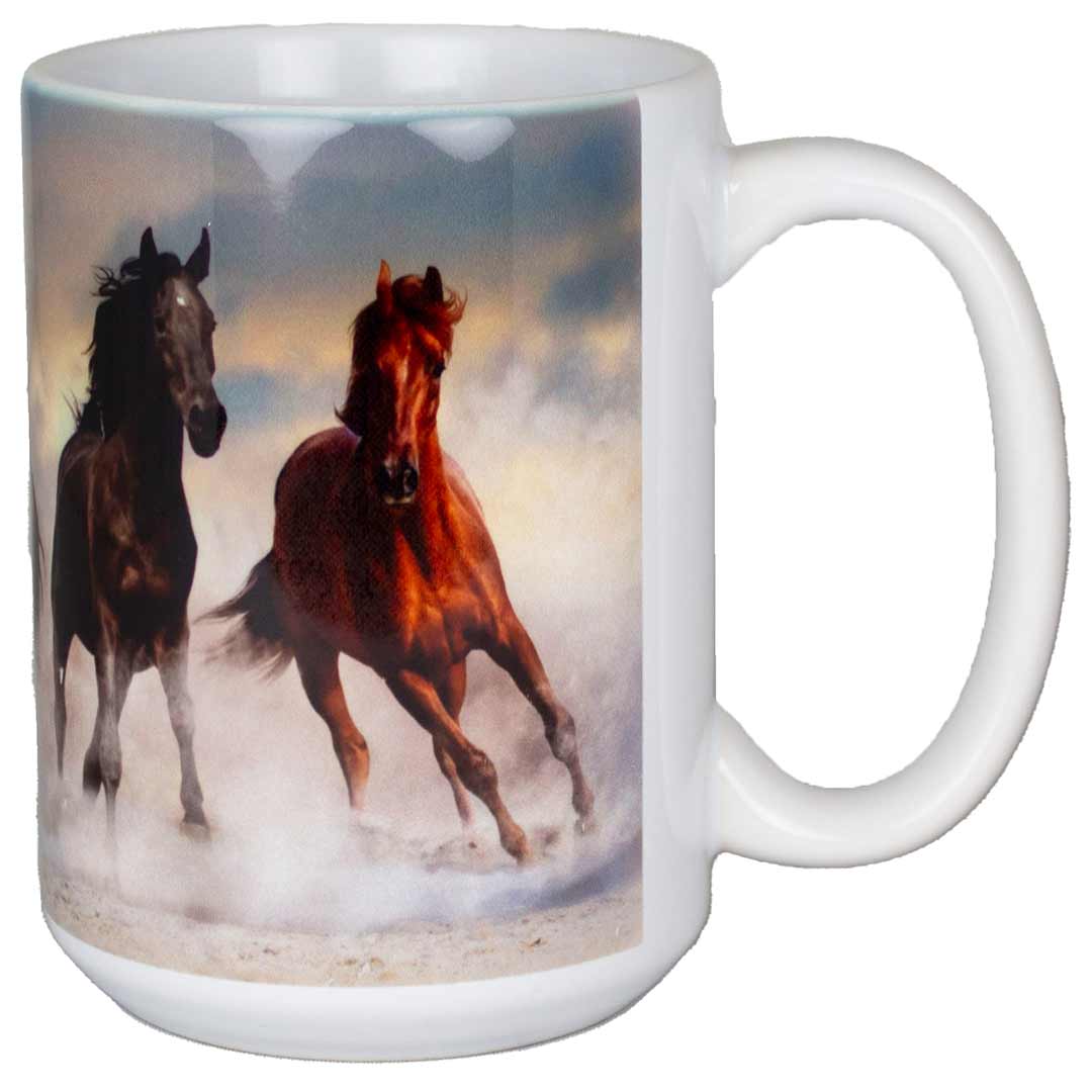 Nature's Window Running Horses Mug
