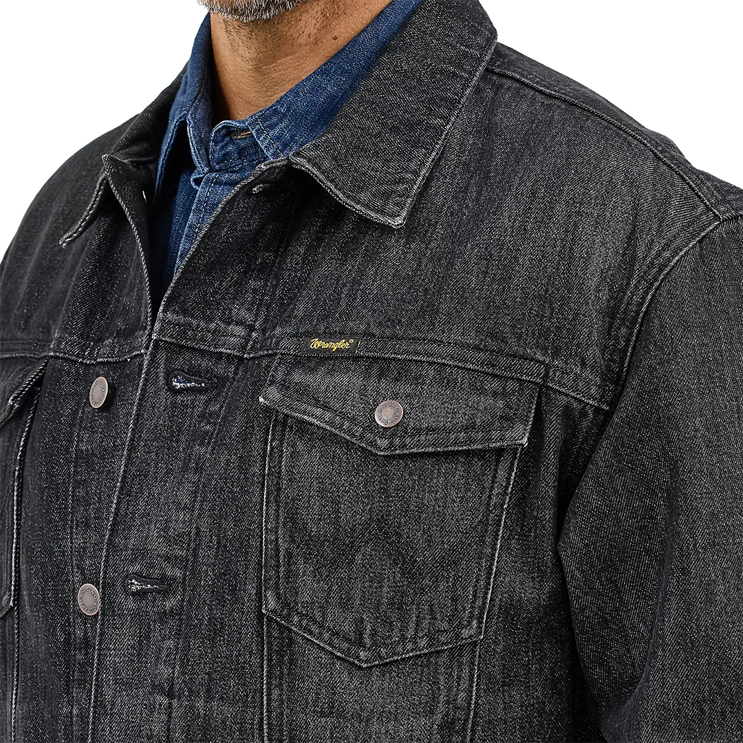 Wrangler Men's Flannel Lined Western Denim Jacket