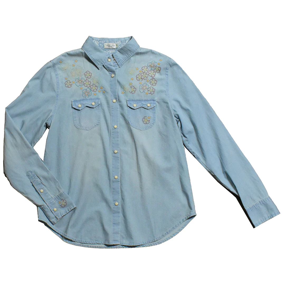 Tasha Polizzi Women's Denim Lyle Long Sleeve Snap Shirt