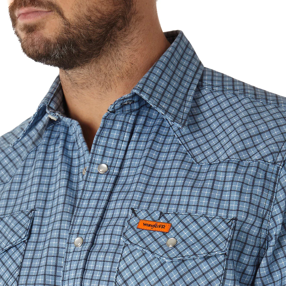 Wrangler Men's Flame Resistant Plaid Work Shirt