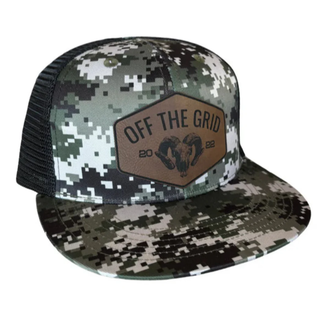 Off The Grid Men's Ram Skull Cap
