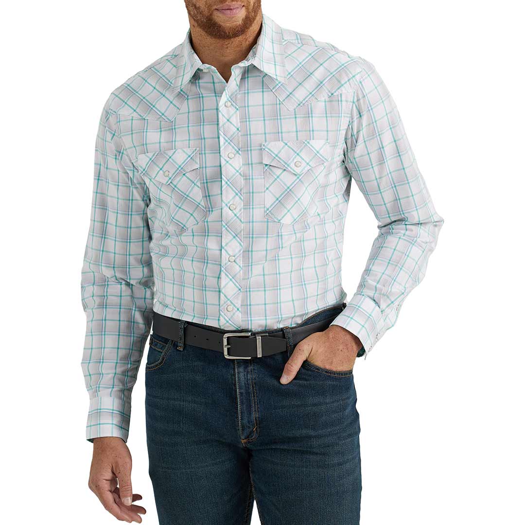 Wrangler Men's 20X Competition Advanced Comfort Plaid Snap Shirt