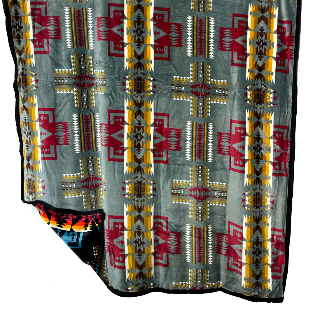 Nativo Aztec Flannel Throw Blanket