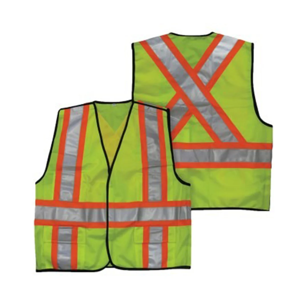 Workhorse Safety Hi Viz Green 5 Points Tear Away Traffic Vest