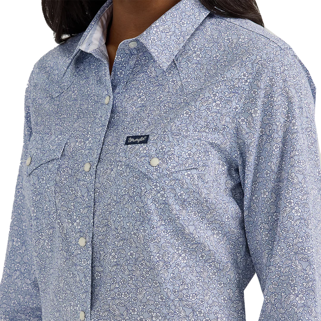 Wrangler Women's All Occasion Western Long Sleeve Snap Shirt