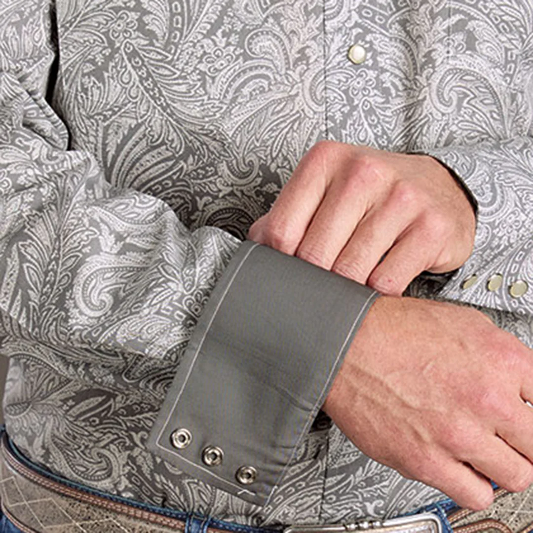 Stetson Men's Paisley Print Long Sleeve Snap Shirt