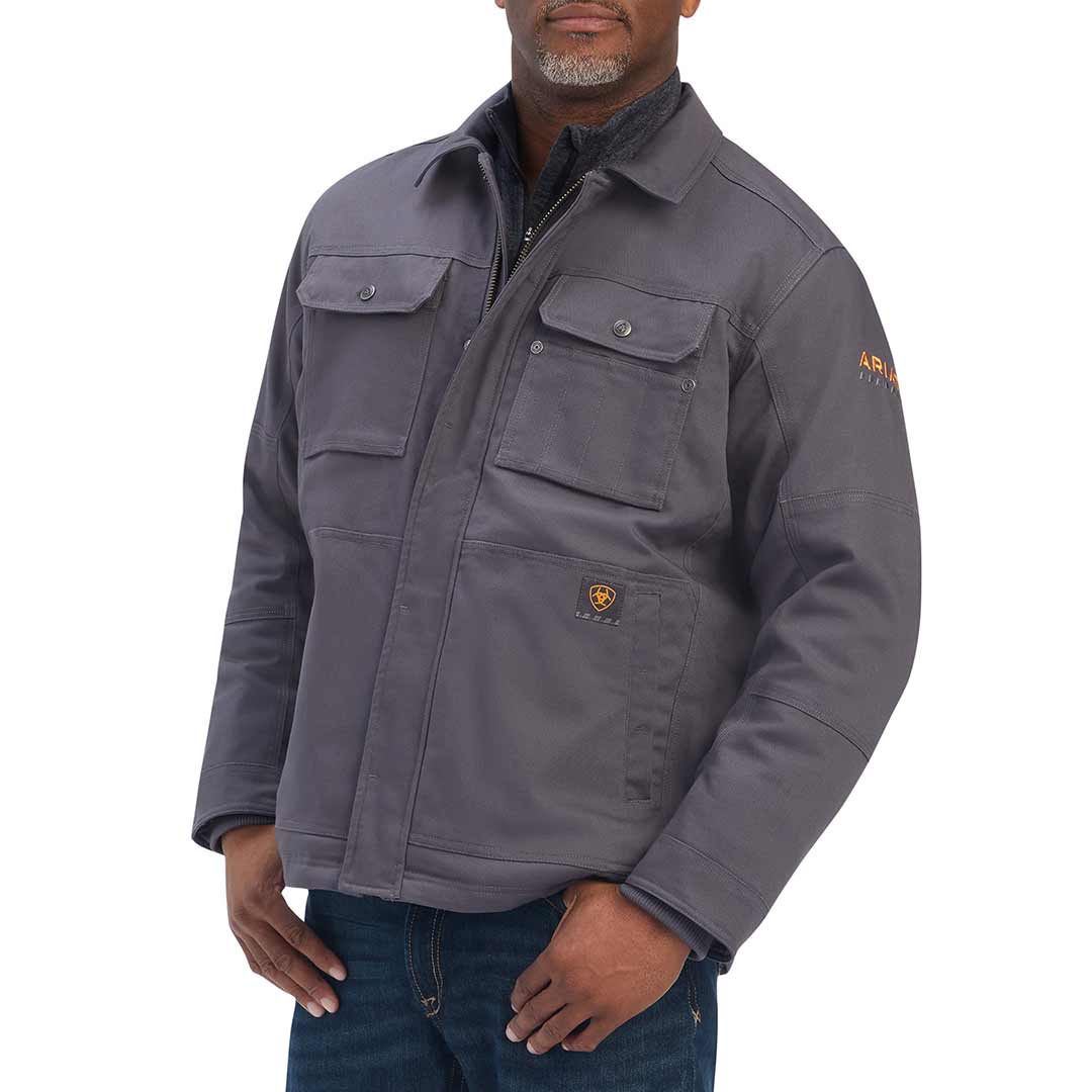 Ariat Men's Rebar Dura Canvas Sherpa-Lined Coat
