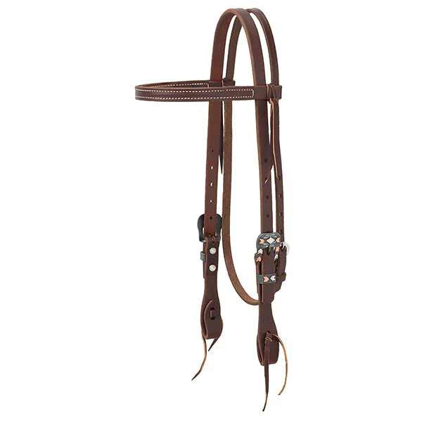 Weaver Working Tack Chevron Hardware Straight Headstall