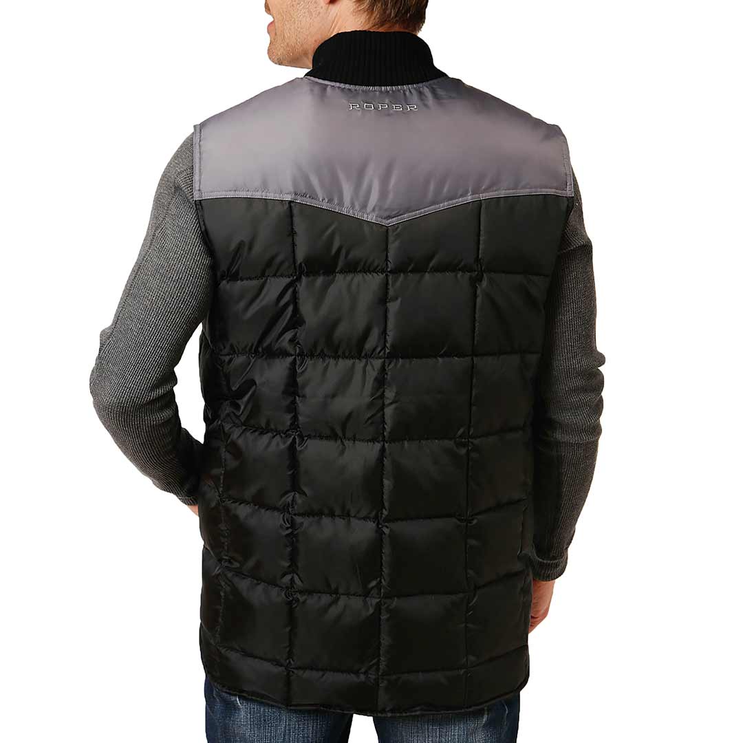 Roper Men's Contrast Yoke Quilted Vest
